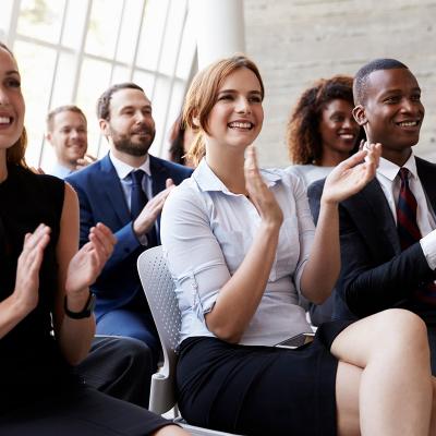 Group of people clapping