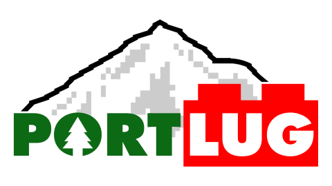 Image of mountain overlaid with PortLUG logo