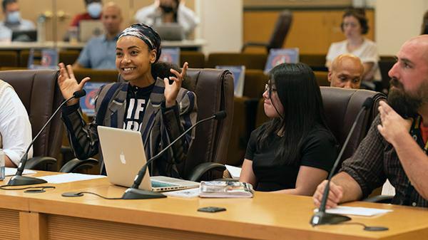 Books to Beats presenters talk at County Commission meeting