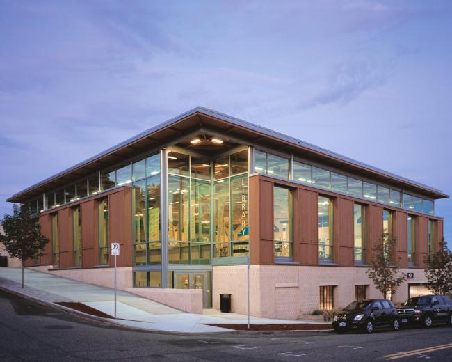 The exterior of Hillsdale Library viewed from the street