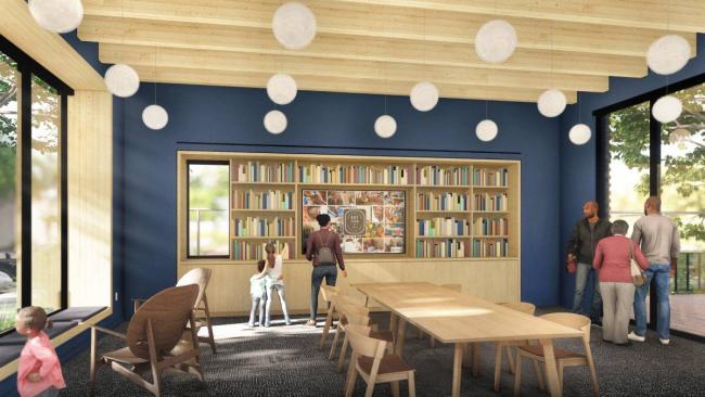 Rendering of the future Black Cultural Center at North Portland Library